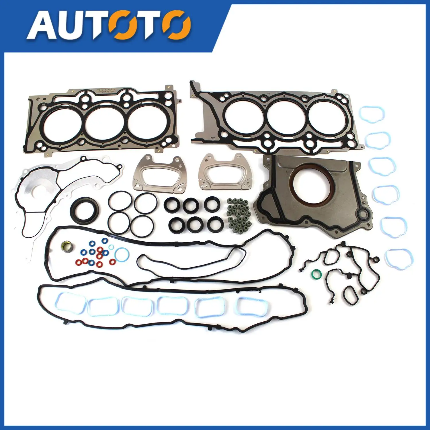 

Комплект прокладок головки двигателя AUTOTO подходит для 11-16 Ram Chrysler Dodge Avenger Jeep 3.6L DOHC VIN G, комплект запасных частей для ремонта двигателя