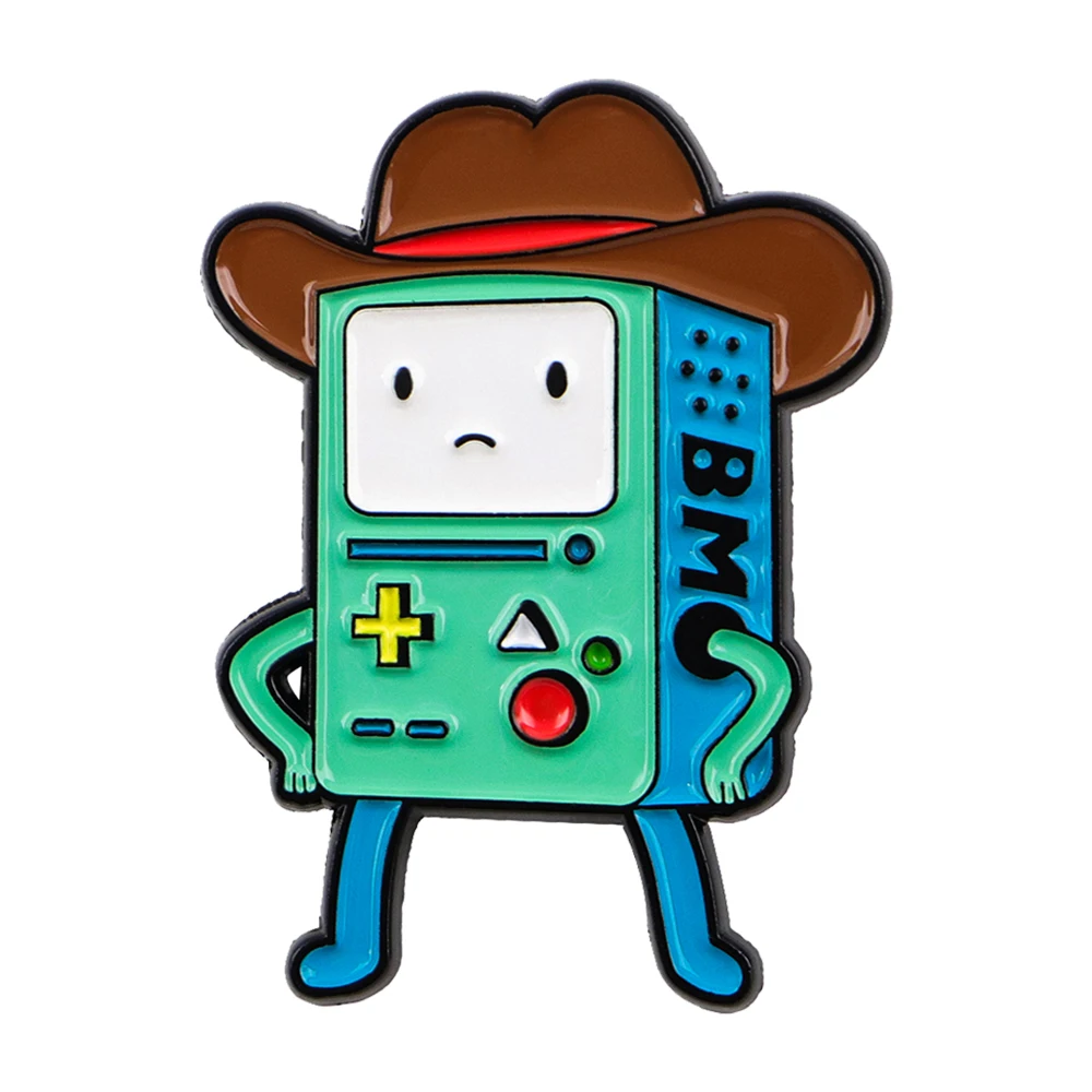 Pin Enamel Petualangan Kartun Bros Finn & Jake Universe Pada Pakaian Tas Lencana Pakaian Kerah Hadiah Perhiasan Pasangan Pria Wanita