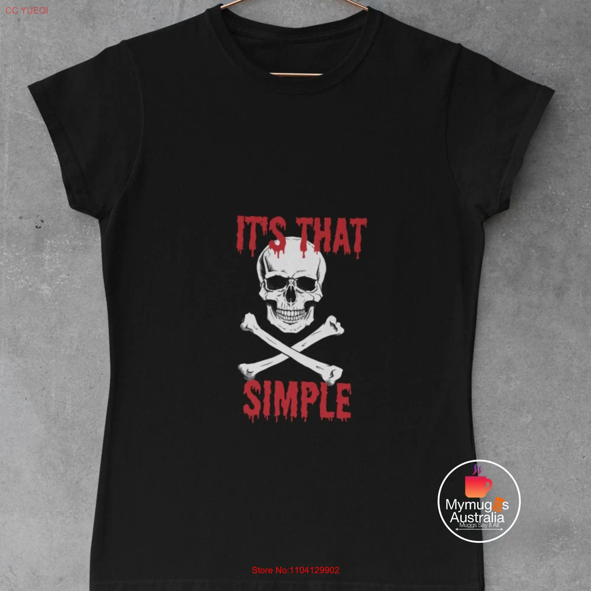 Black T shirt Skull and crossbones For Best Trendy shirts long or short sleeves