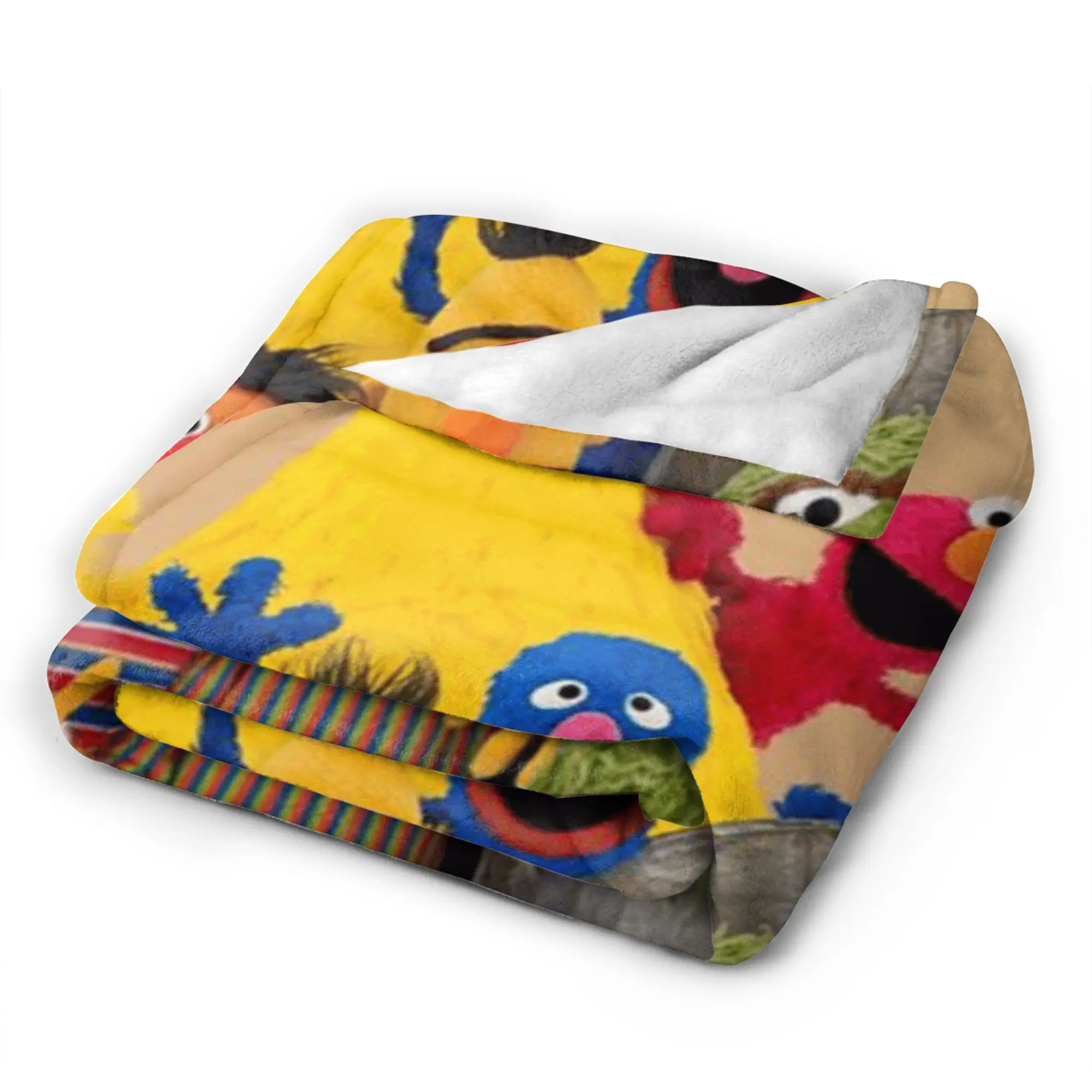 شارع سمسم بطانية قطيفة للأطفال الكبار الفانيلا الفراش يلقي للأريكة كرسي دافئ لينة مخصصة جودة المفرش هدية #5