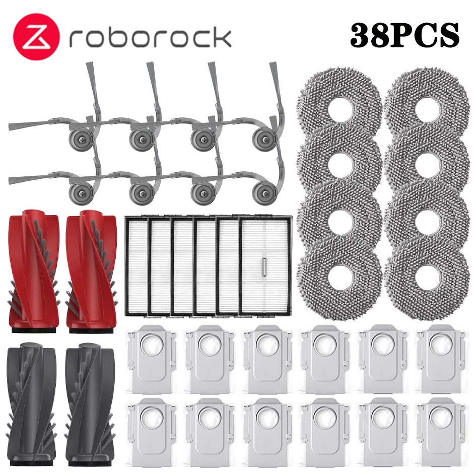 Roborock Saros 10R/S9 MaxV Slim/G20S Ultra Zubehör Hauptseitenbürste Mopp Hepa-Filter Staubbeutel Roboter Staubsauger Zubehör