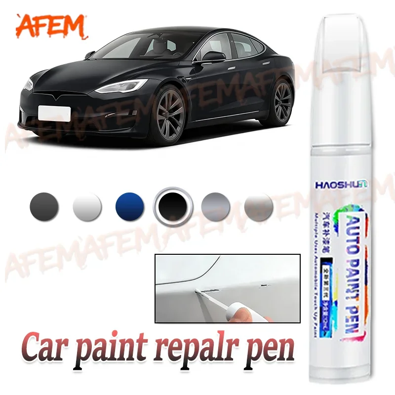 For Tesla Model S 2015-2025 Paint Repair Pen Touch Up Scratch Remover DIY Auto Accessories Black White Blue Silver pintura coche