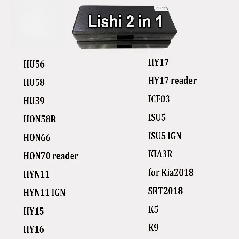 Lishi 2 in 1 Tool HU56 HU58 HU39 HON58R HON66 HON70 reader HYN11 HY15 HY16 HY17 ICF03 ISU5 KIA3R for KIA2018 SRT2018 K5 K9