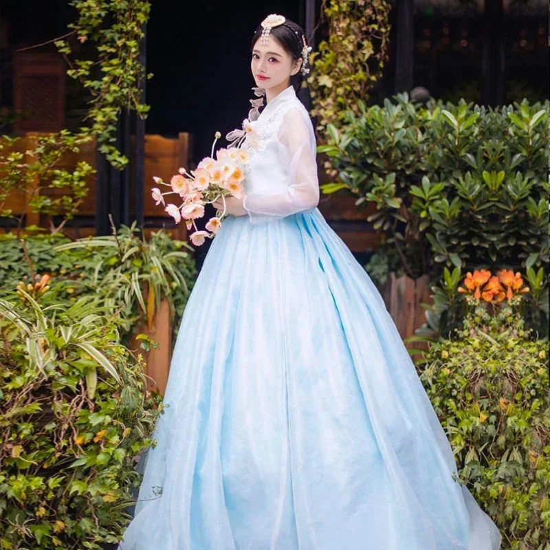 2025Hanbok Abbigliamento Donna Costume tradizionale Abito coreano Modernizzato Migliorato Corte coreana Abiti cosplay di danza nazionale Hanbok