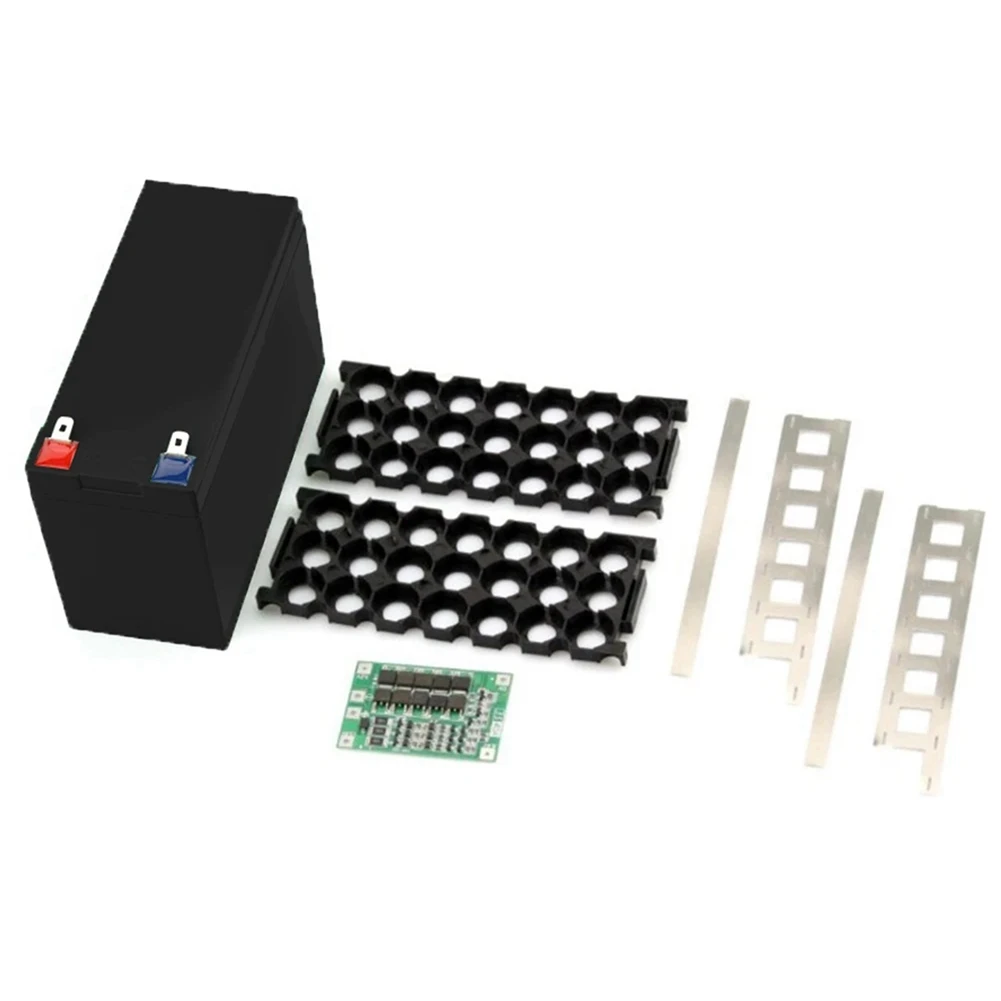Supporto per scatola batteria 12V 7Ah per batteria 18650 3x7 nichel con scatola di immagazzinaggio parte con scheda PCB organizzatore batteria fai da te
