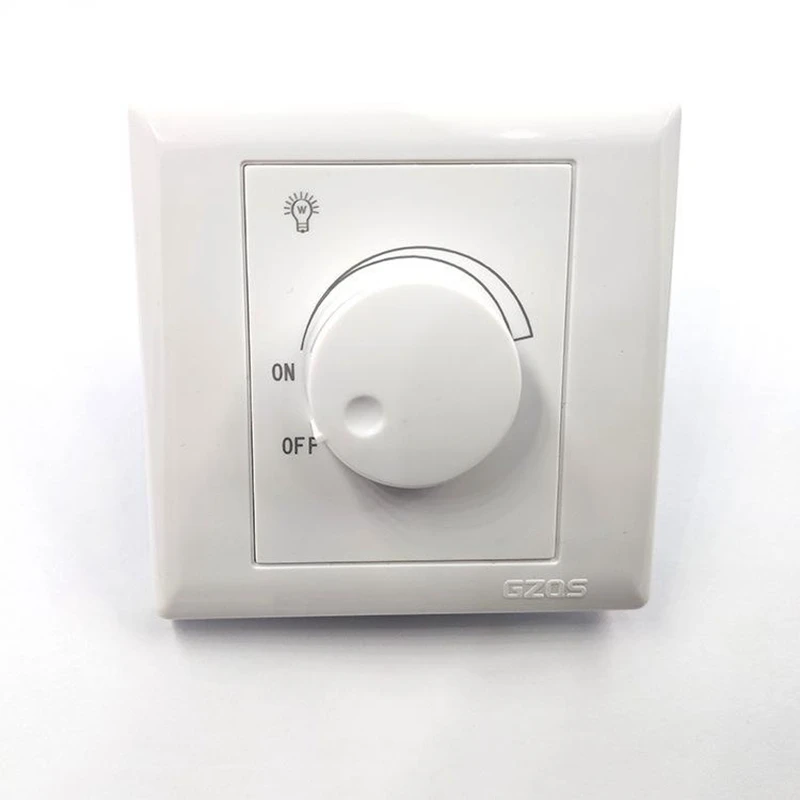 AC220V Dimming Switch 300W LED Light Controllable Silicon Dimmer Knob Panel Lighting Controller