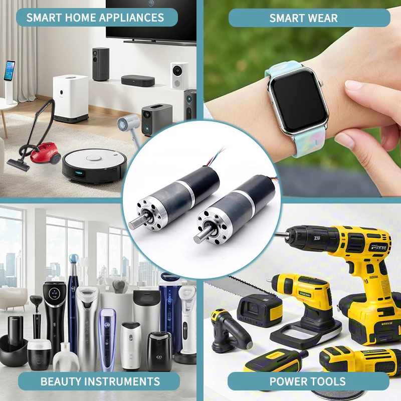 มอเตอร์ไฟฟ้ากระแสตรงแบบไร้แปรงถ่านปรับแต่งได้ คุณภาพสูง 12v 18v 24v มอเตอร์ BLDC แบบมีเกียร์ ขนาด 12 มม. ถึง 60 มม.