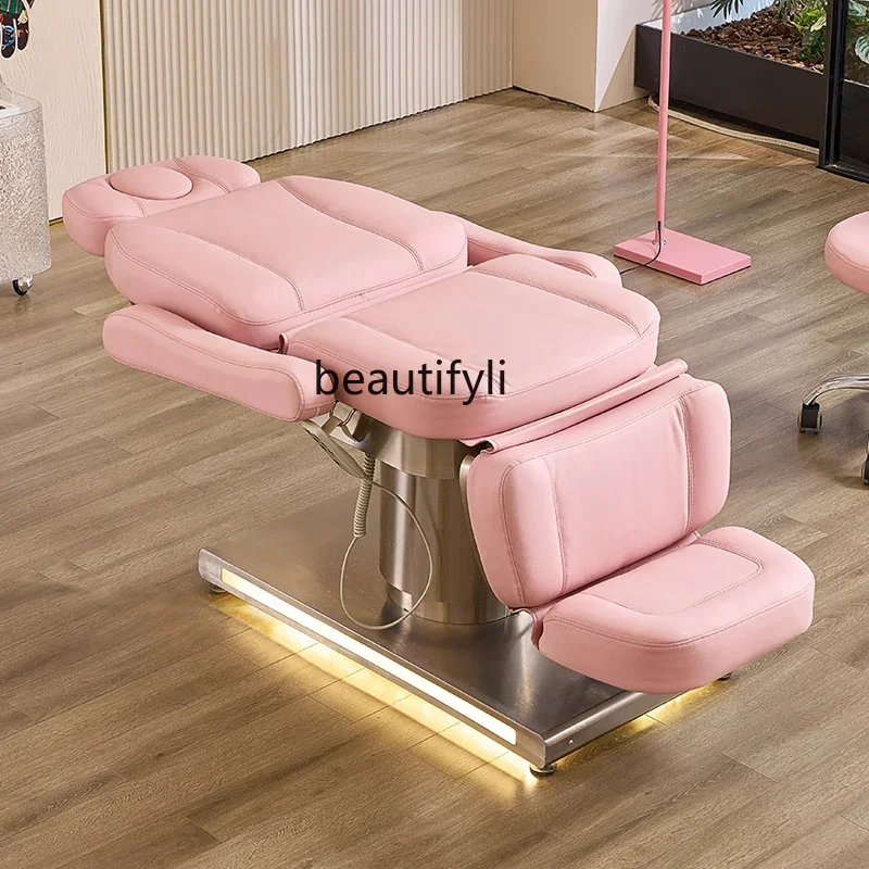 

Beauty salon electric beauty bed massage lifting multi-function folding bed high-end tattoo bed