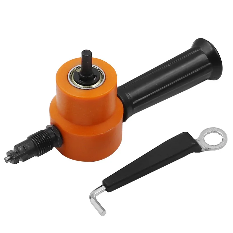 Imagem -06 - Double Headed Sheet Metal Cutting Nibbler Metal Saw Cutter Acessório de Broca Ajustável 360 Graus Ferramentas de Corte Extra