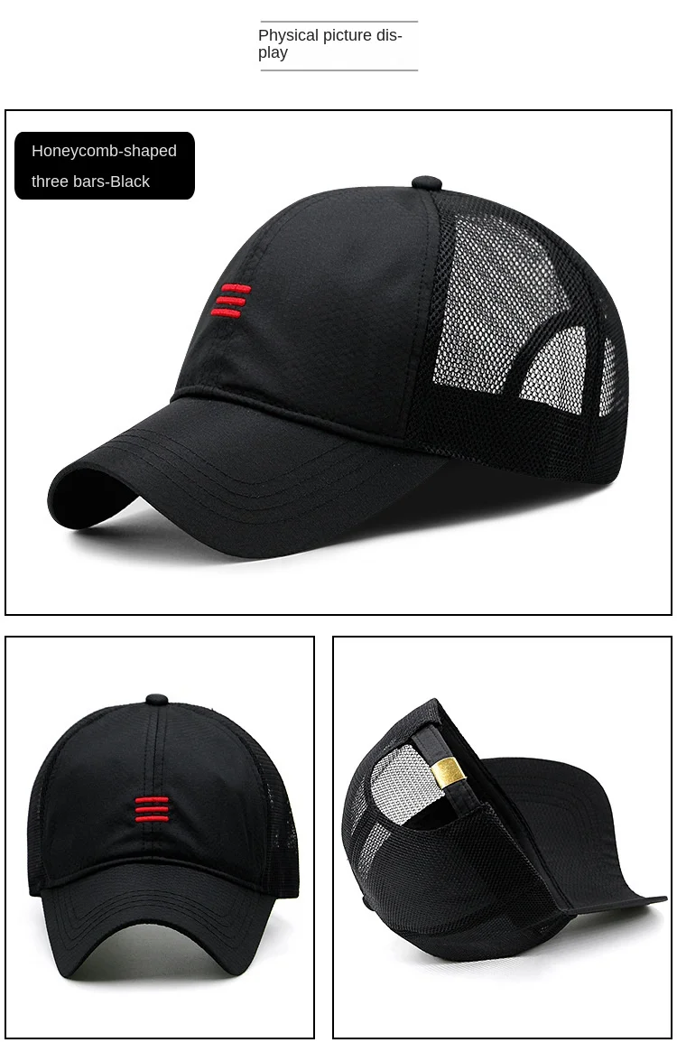 Großen Kopf Mann Plus Größe Baseball Kappe Männer Sommer Dünnen Stoff Mesh Sonnenhut Männliche Snapback Hüte M 55-60cm L 60-65cm gorras hombre – Detail 13