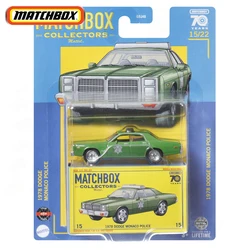 Free Shipping Original Mattel Matchbox Car Collectors 1/64 Diecast 1978 Dodge Monaco Police Vehicle Model Toys for Boys Fun Gift