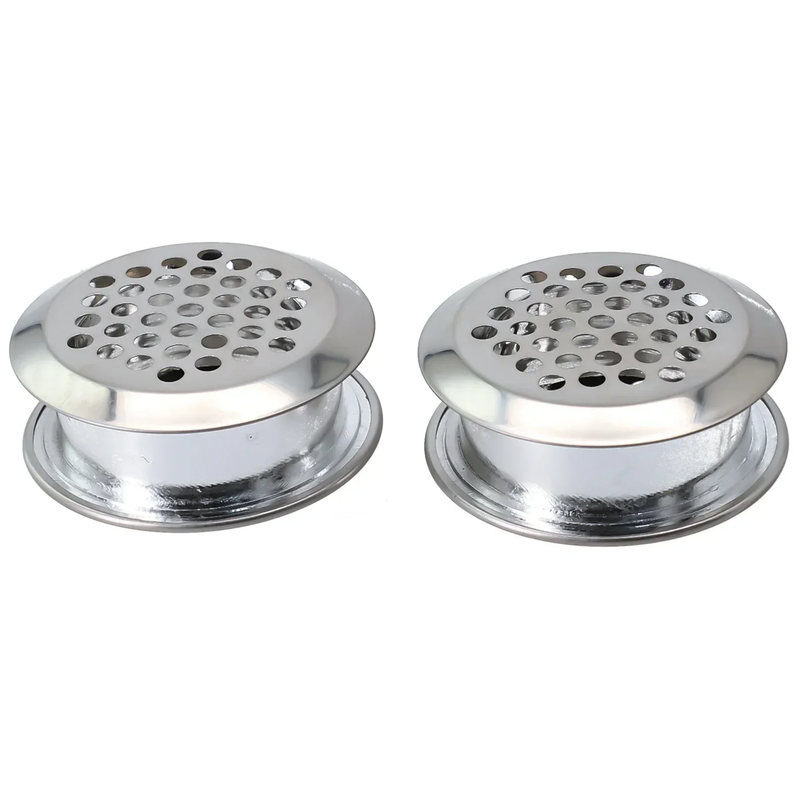 2pcs Air Vent Grille Stainless Steel Round Mesh Hole Wardrobe Cabinet Metal Ventilation Plugs For Offices Conference Rooms