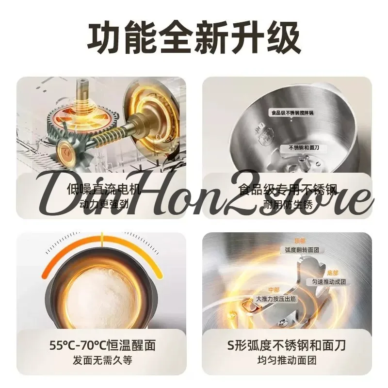 2026 New Model Dough Kneading Machine, Multifunctional Flour Proofing Machine, Home Small Fully Automatic Dough Kneading and