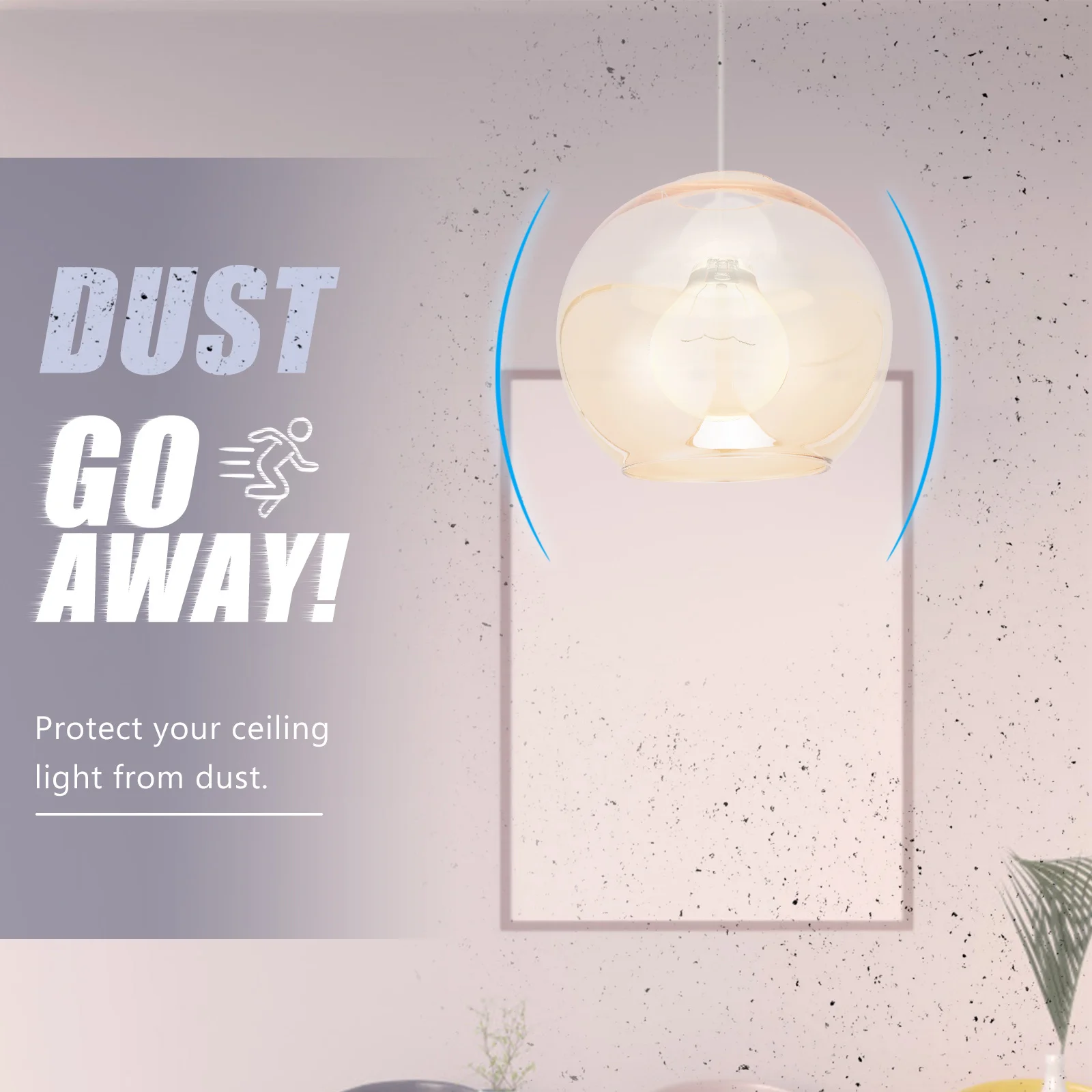 

Glass Lamp Shade Globe Ball Shaped Lampshade Replacement Cover for Living Room Dining Bedroom Home Lighting Decor