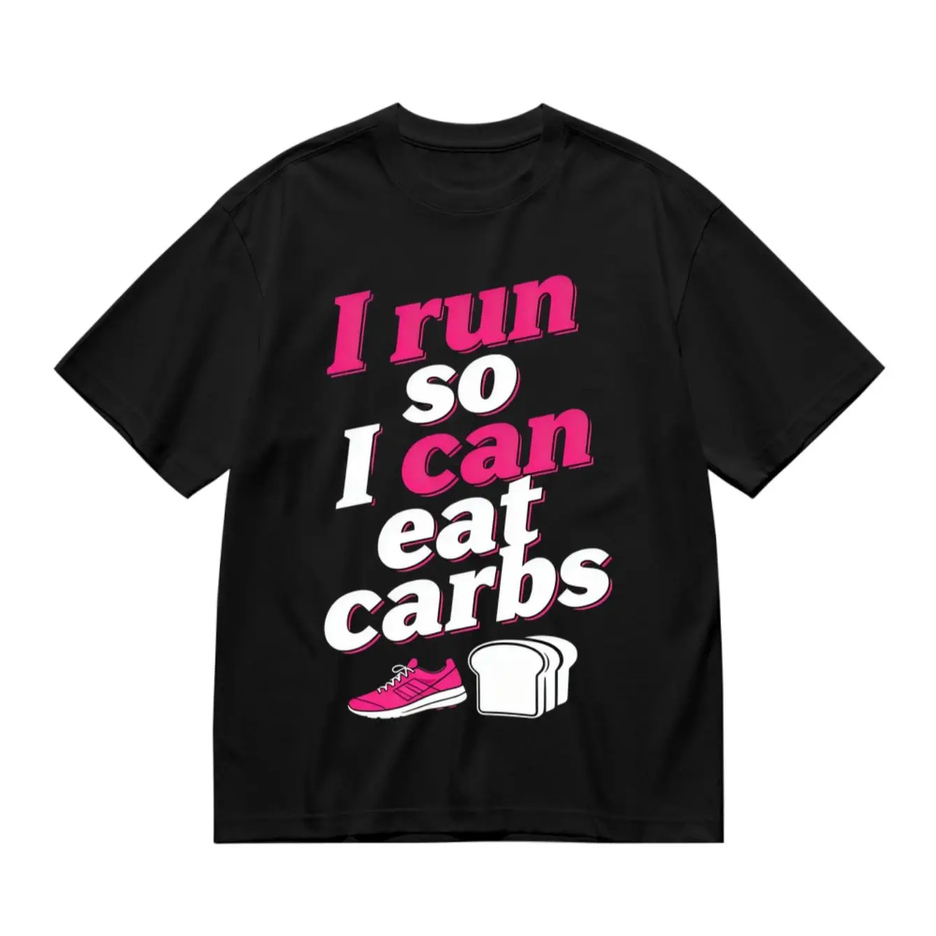

I run so I can eat carbs Letter Graphic Print Women's T-shirt Cotton Summer T-Shirts Unisex Men Top Tees Gym Fitness Sports Wear