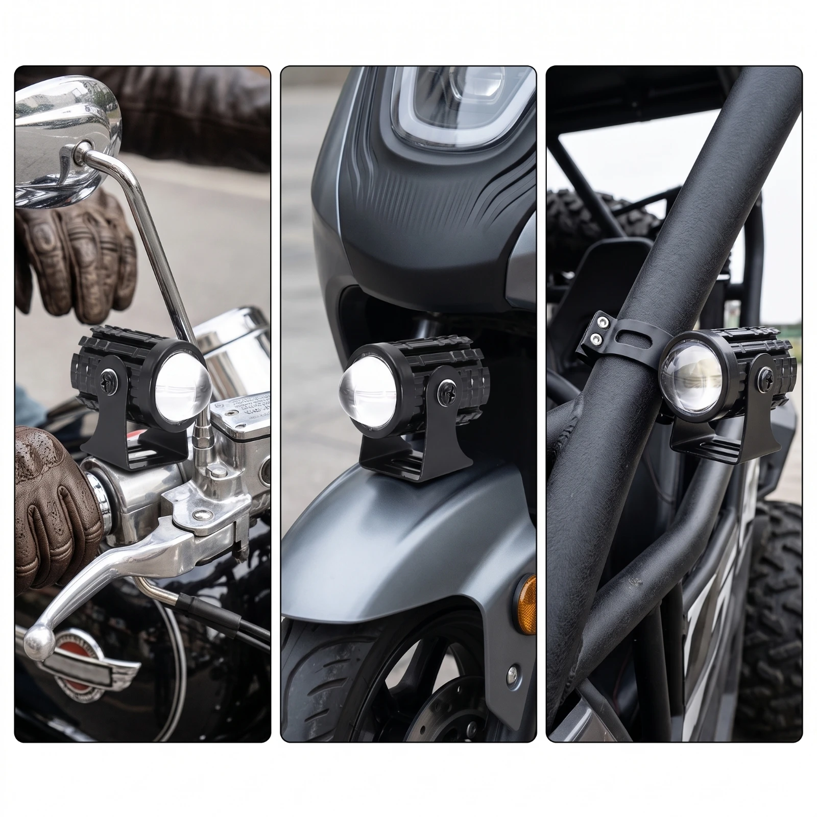Motorcycle Auxiliary Light Compact Motorcycle Auxiliary Lights Universal Rotatable for Night Riding, Motorcycles