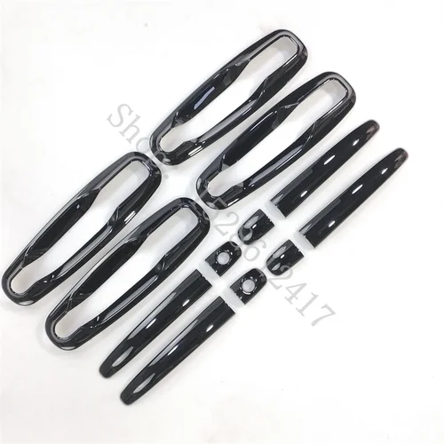 Imagen 2 del producto Para 2005 ~ 2016 Chevrolet Optra Lacetti Daewoo Nubira ABS cromado cubierta de manija de puerta Exterior manija de puerta embellecedor de cuenco/negro brillante