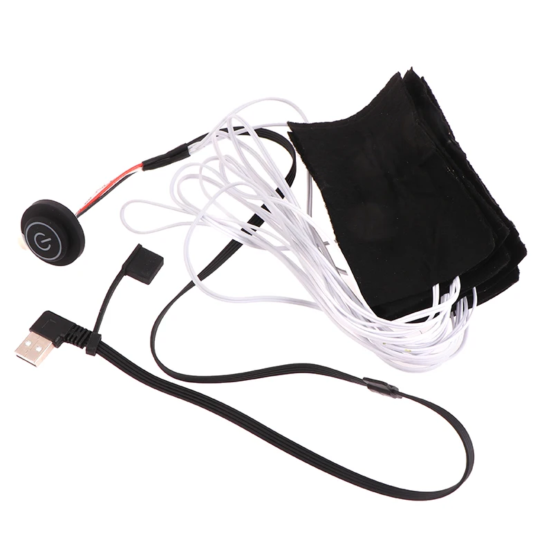 Almofada de aquecimento elétrica, Almofadas de colete aquecido, Aquecedor de fibra para jaquetas, Roupas, Esportes, Caminhadas, Aquecedor para o inverno, 8 em 1