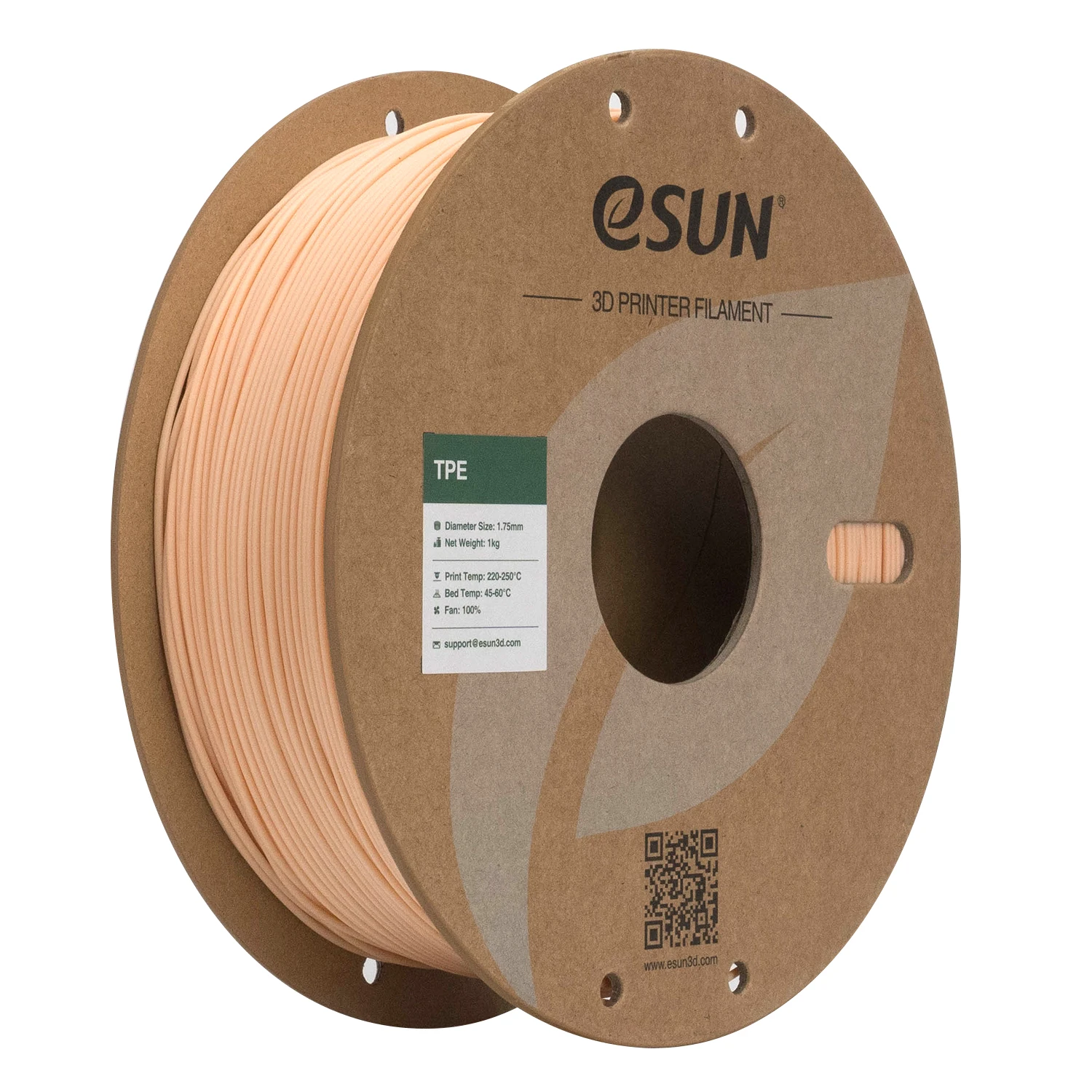 Stampante 3D eSUN Filamento flessibile in TPE 83A Precisione dimensionale 1,75 mm +/- 0,05 mm Bobina da 1 kg (2,2 LBS) Materiale di stampa 3D