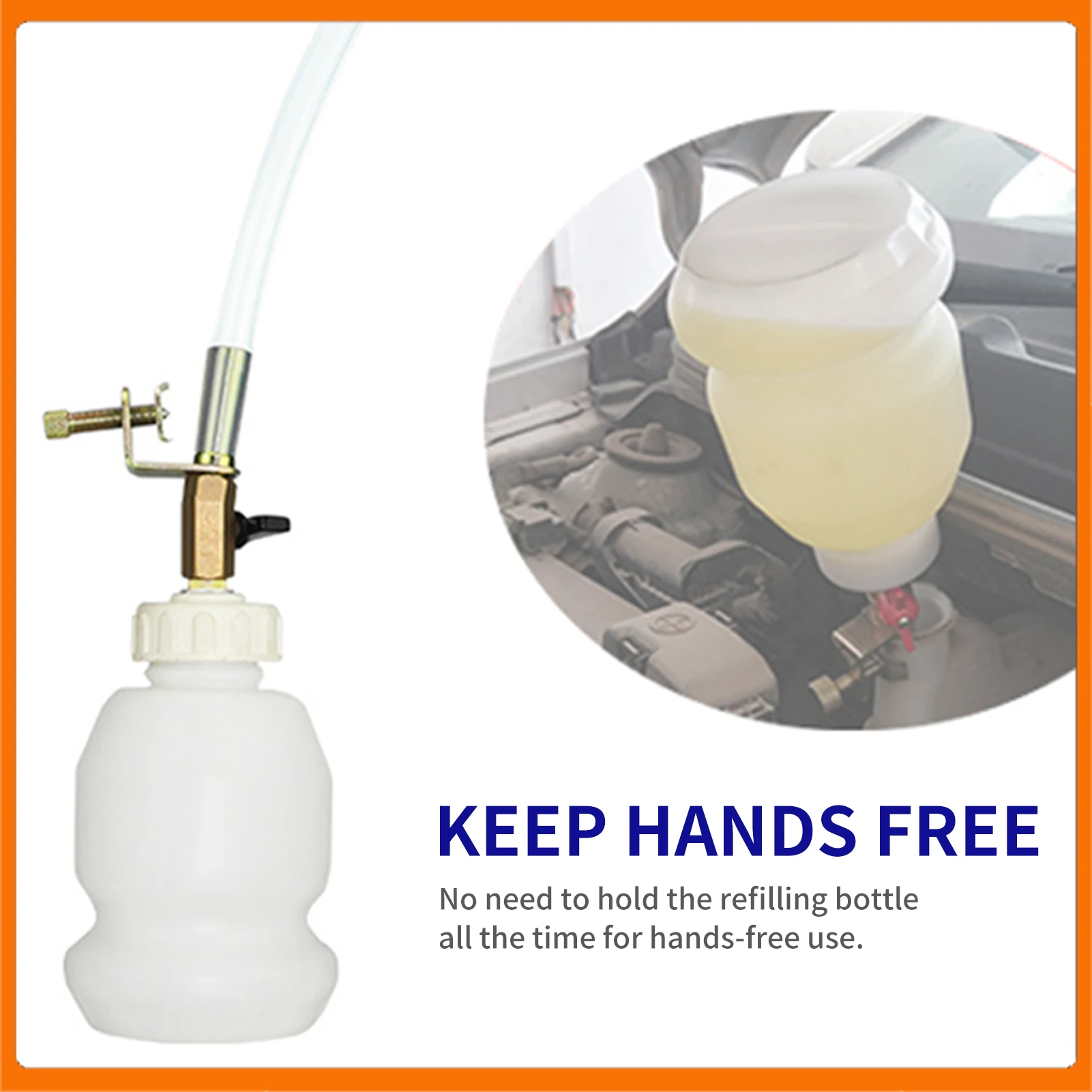 

3L Vacuum Brake Bleeder Kit, Pneumatic Brake Fluid & Clutch Bleeding Extractor Tool with Adapters Hoses & 1L Refilling Bottle