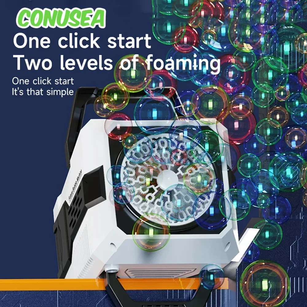 40 穴シャボン玉銃送風機バブルマシン結婚式のステージ子供の誕生日パーティーゲームポータブル自動屋外おもちゃ