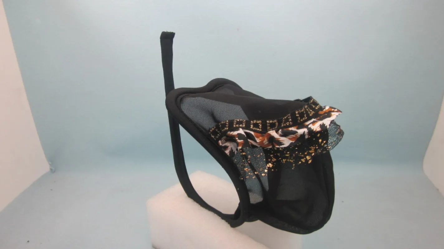 سيسي الملابس الداخلية الرجال C-سلسلة بيكيني غير مرئية موجز الانتفاخ الحقيبة محسن سيور كشكش ليوبارد سراويل حمالة الملابس الداخلية Tanga #4