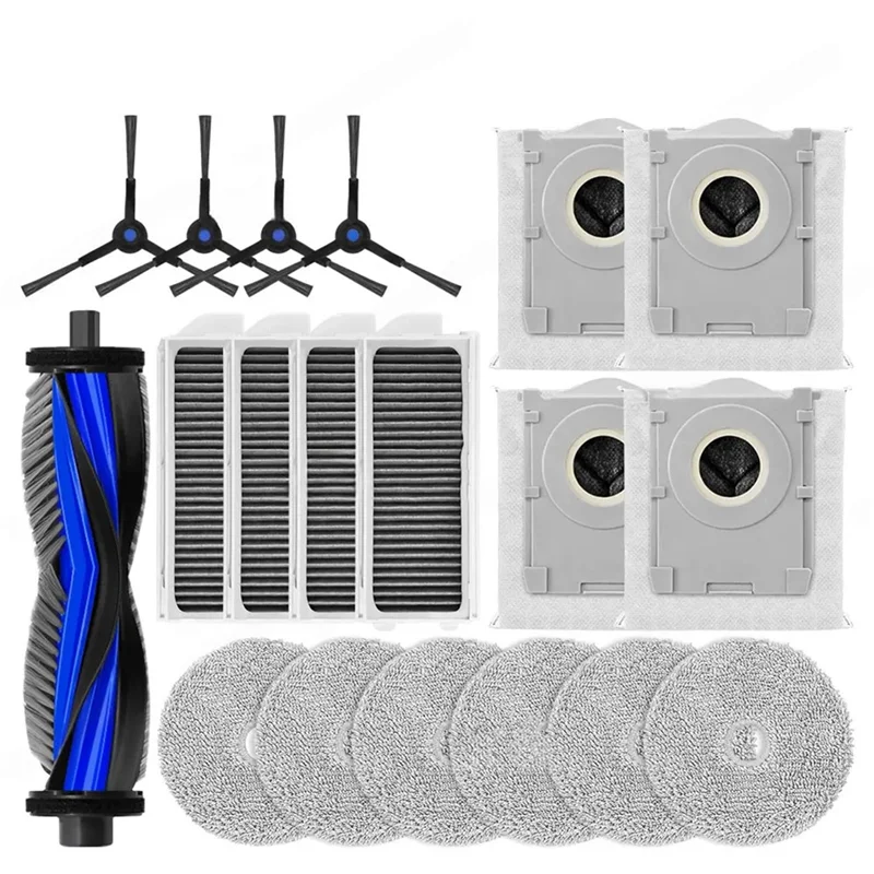 ABVI-Main Brush, HEPA Filter, Dust Bag, Mop Cloth Replacement For Ecovacs Deebot Mini- Complete Maintenance Kit Included