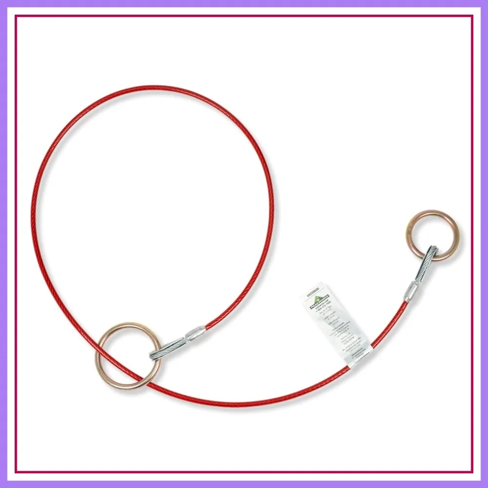 

Reusable Cable Anchor Sling with O-Ring Ends - 6ft, 400lb Capacity, OSHA Compliant Fall Protection