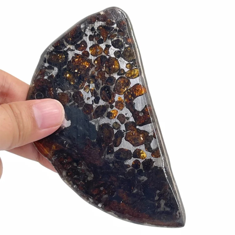 37.5g Quality Brenham Olive Meteorite Slice Natural Meteorite Material Olive Meteorite Specimen Artwork Collection TA737