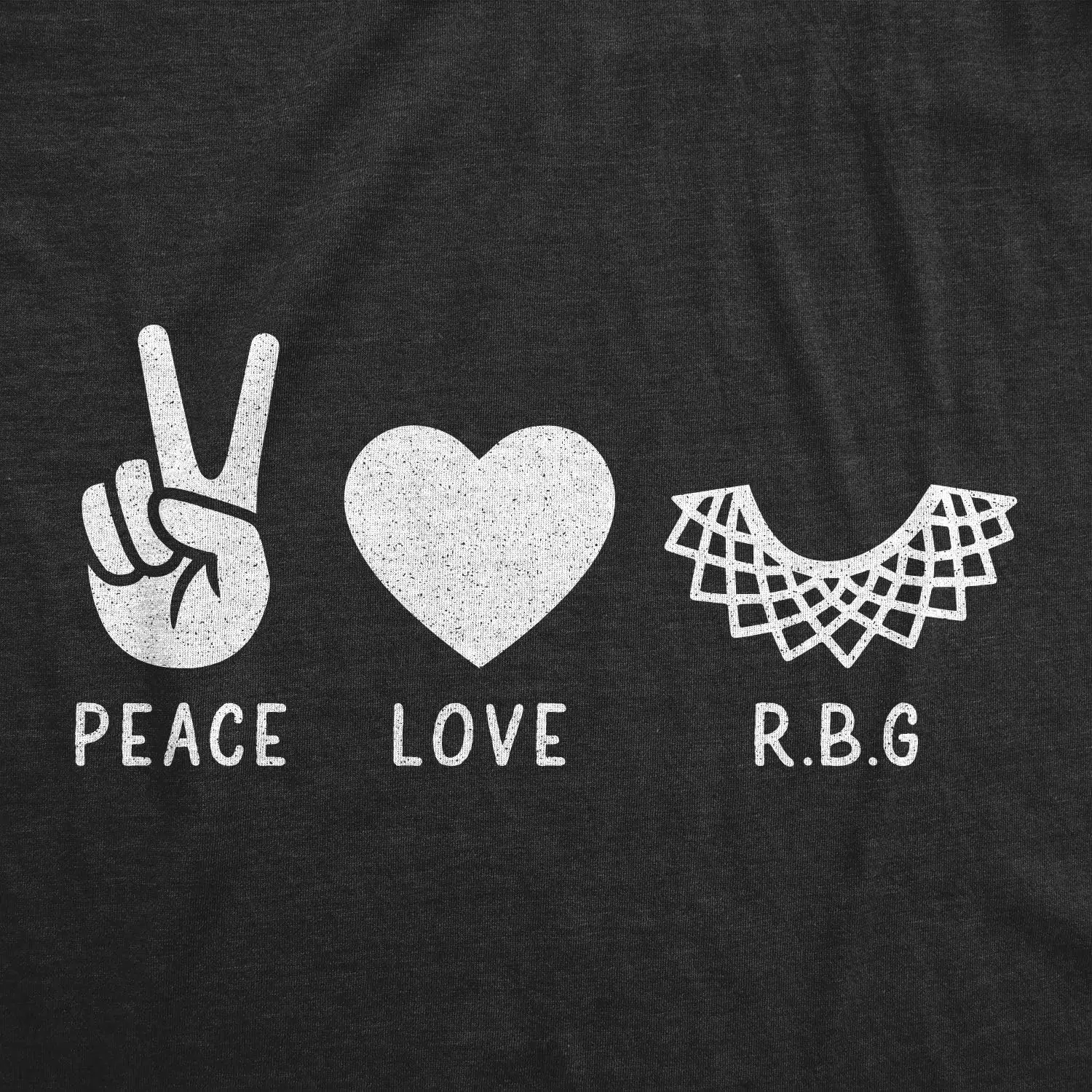 New Mens Peace Love RBG Tshirt Ruth Bader Ginsburg  Court Justice Protest Novelty Tee