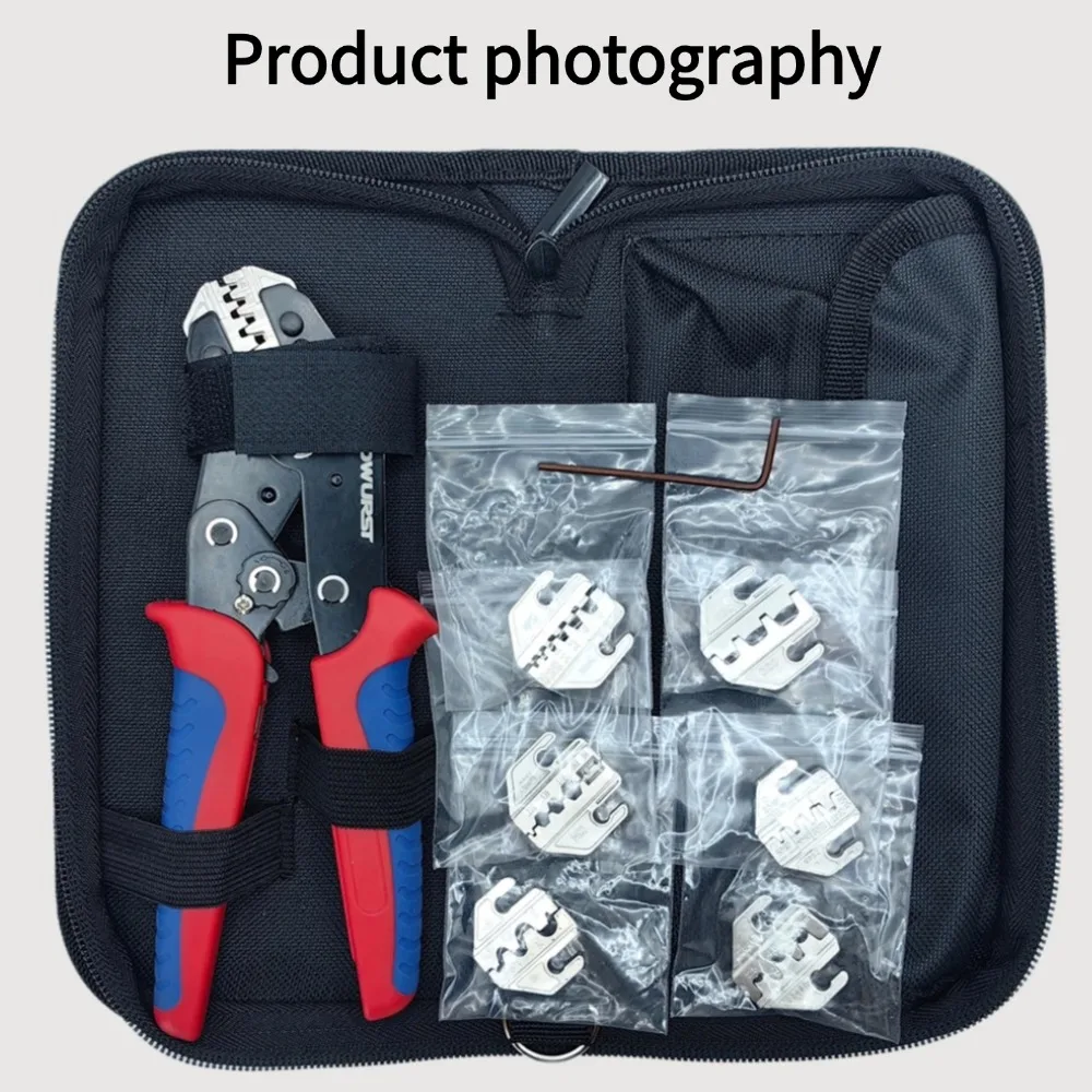 Ratschen-Schnellwechsel-Crimpzange SN-68 mit 6 Backen für Kfz-Klemmen, Dupont-Klemmen, Draht-Crimpwerkzeugsatz