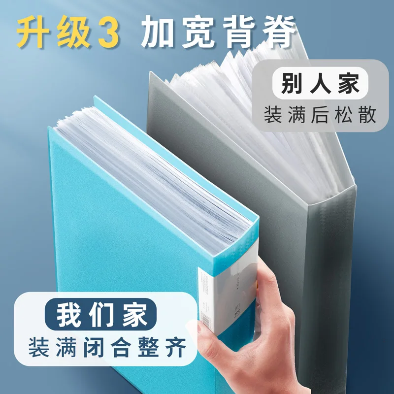 A4 paper folder transparent inner page A4 insert data booklet multi-layer multi-page document storage loose leaflet folder