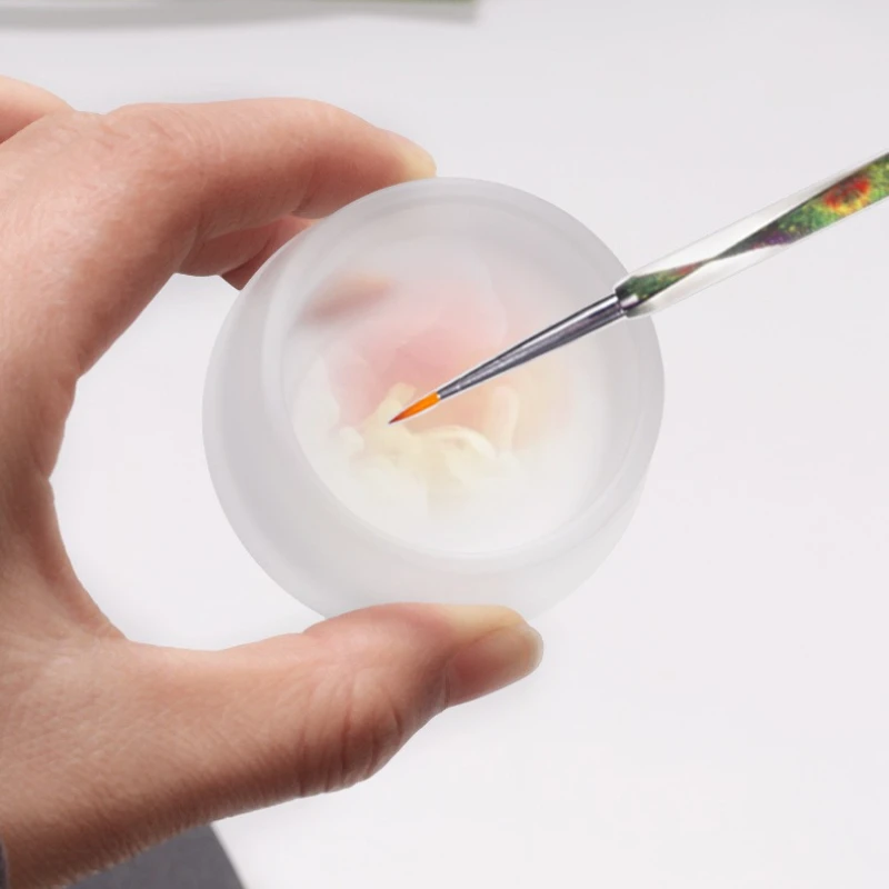 1 قطعة جديد كريستال زجاج مسمار كوب مجموعة الاكريليك الصغيرة مثمنة مسحوق السائل مسمار كوب فرشاة الأظافر تنظيف السلطانية مجموعة أدوات مانيكير