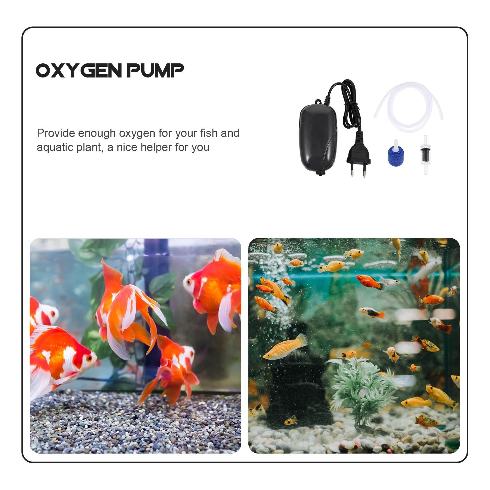 

1Set Fish Tank Aerator Pump Mini Air Pump Eu Plug High Quality Material Suitable for Beginners and Experts Fish Tank Aerator
