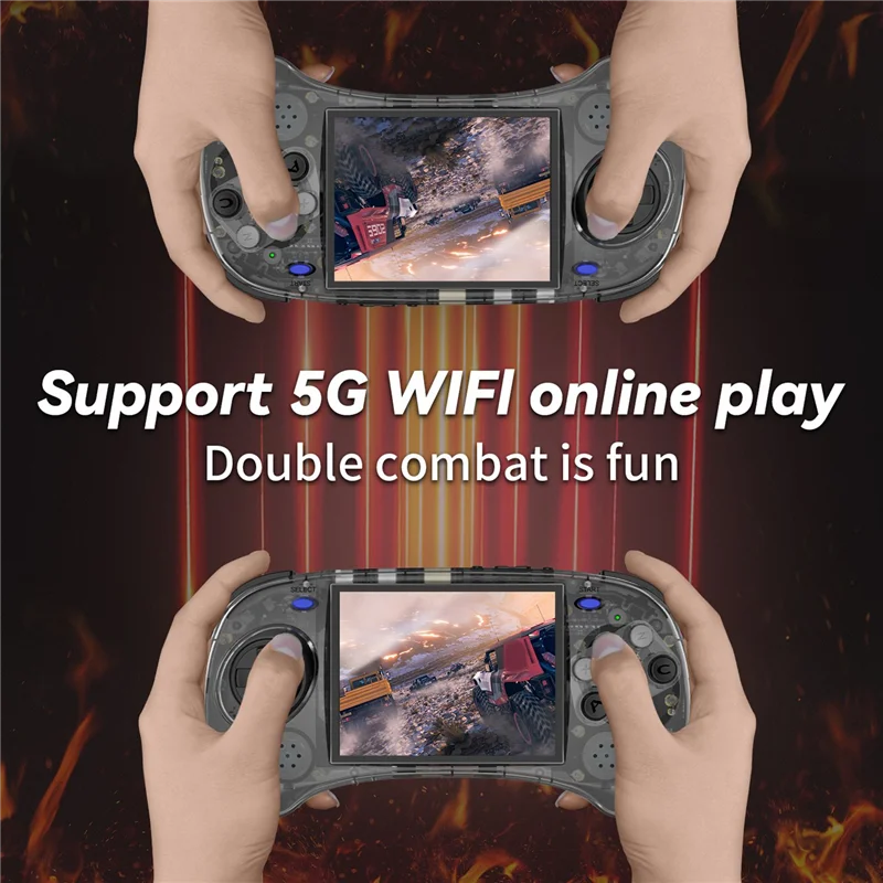 

RG ARC-S Handheld Game Console 128G 4Inch IPS Linux OS Six Button Design Retro Video Players Support Wired Handle A Durable