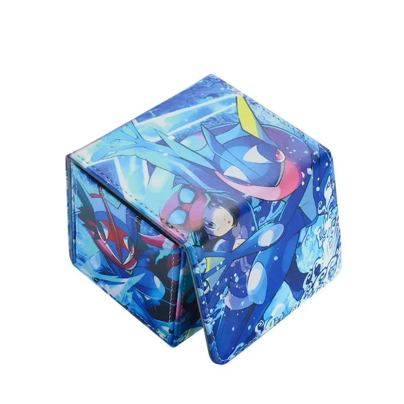 Pokemon Greninja Animation Characters DIY Magnetic Attraction Leather Card Storage Box Anime Classics Game Collection Cards Toy