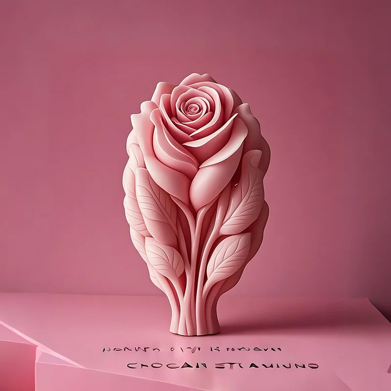 

Rose Love Scented Candle Mold Valentine's Day Love Rose Plaster Epoxy Resin Molds Candle Silicone Molds for Candle Making