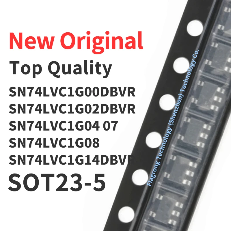 100 Pieces SN74LVC1G00DBVR SN74LVC1G02DBVR SN74LVC1G04DBVR SN74LVC1G07DBVR SN74LVC1G08DBVR SN74LVC1G14DBVR SOT23-5 Chip IC