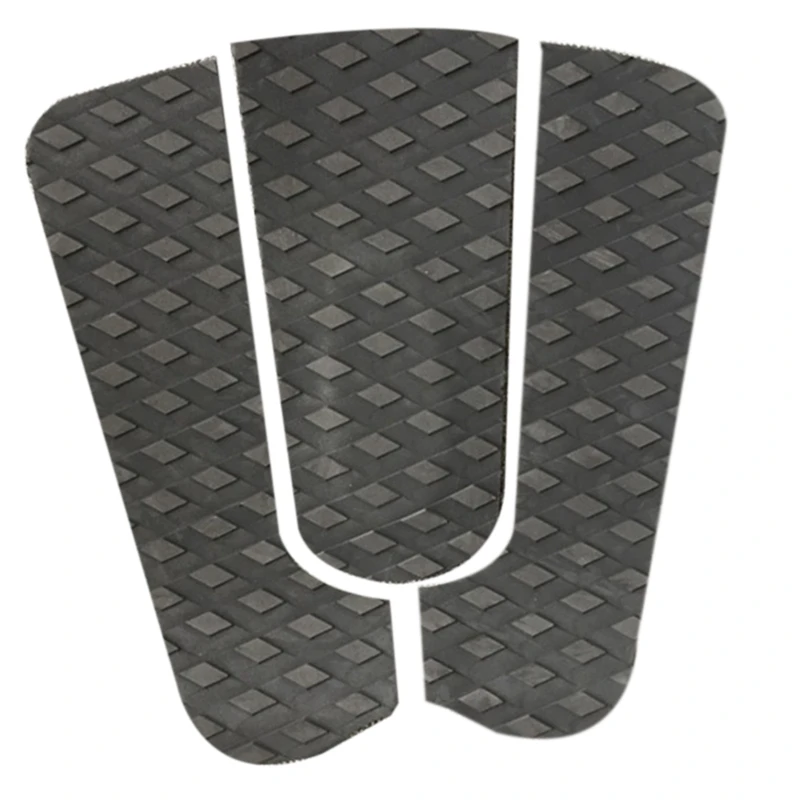 Surfboard Traction Pad Anti-Slip Resistant Adhesive EVA Grip Surf Deck Tail Pads Three-Piece Black Without Holes