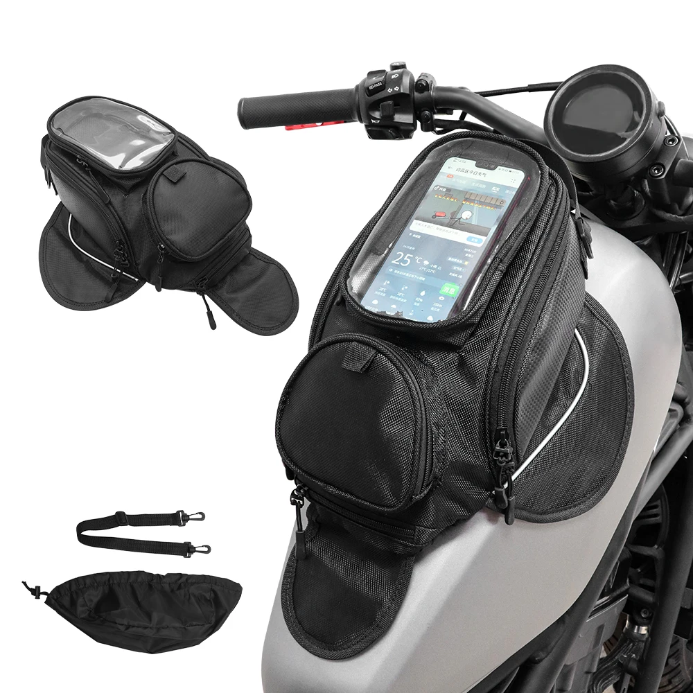 

New Motorbike Oil Fuel Magnetic Tank Bag Slanting Single Shoulder Bag Travel Bag Waterproof Bag Big Screen for Phone & GPS