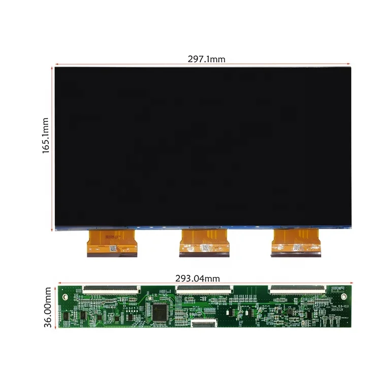 Monochrome 12.8 inch 6K 5448*3064 TFT LCD 13 inch Display Module with driver for SLA DLP 3D Printer