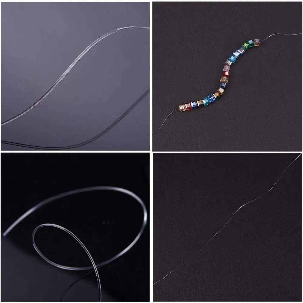 187 Yards Clear Invisible Craft Nylon Thread 0.3mm for Gemstone Hanging Decoration Sewing Quilting Hair Weaving kit image 4