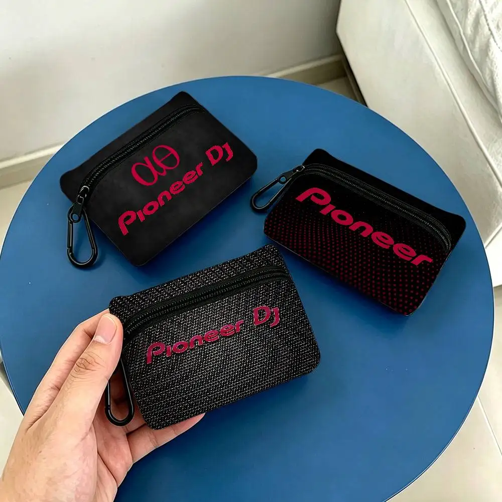 Pioneer Dj Pro Music Oxford Coin Wallet Detachable Carabiner Hook Compact Storage Bag For Outdoor Shopping Accessory
