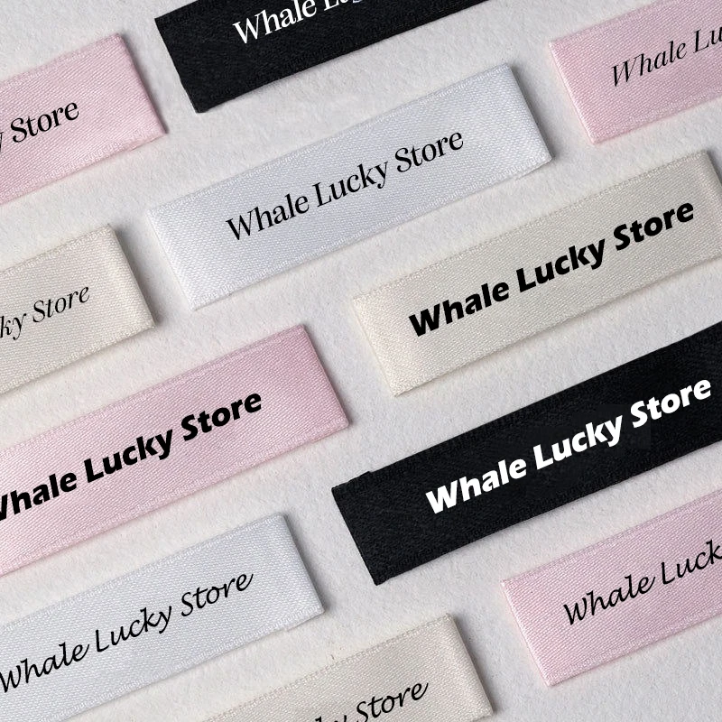 Custom Logo Clothing Labels - Soft Skin-Friendly Polyester Cotton, Silk Screen Printed for Children's Wear & Garment, Eco-Friend