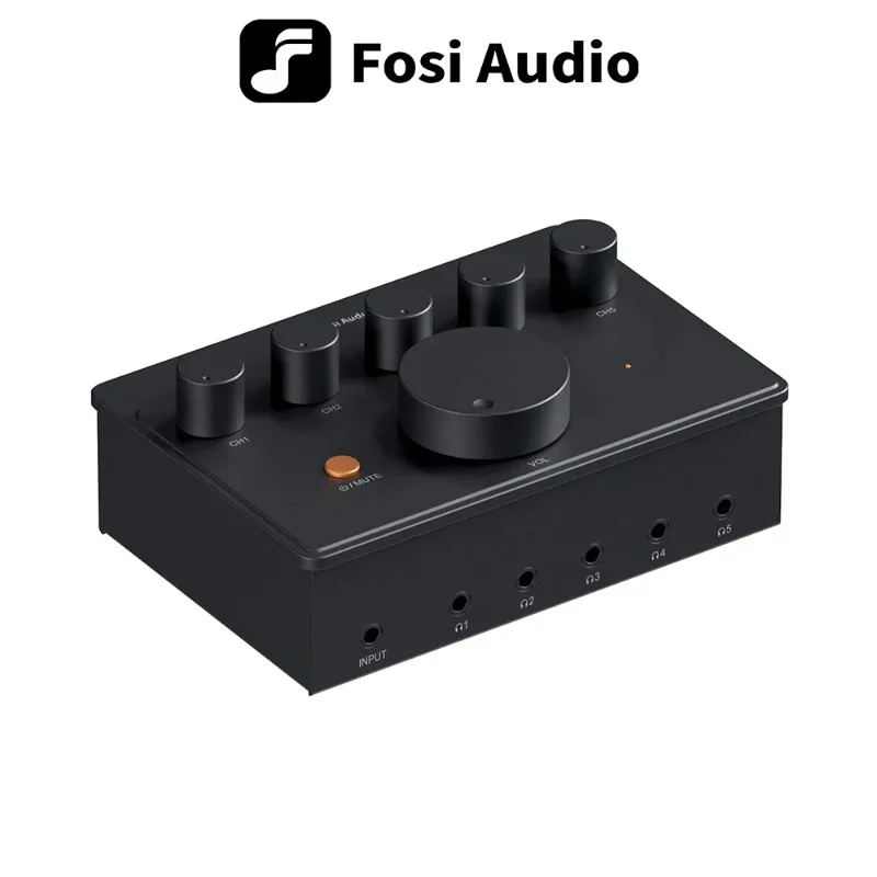 

Fosi Audio PH05 Headphone Amplifier Mini Desktop Amplifier 5-channel for With Audio Interface Podcast Monitor Supports