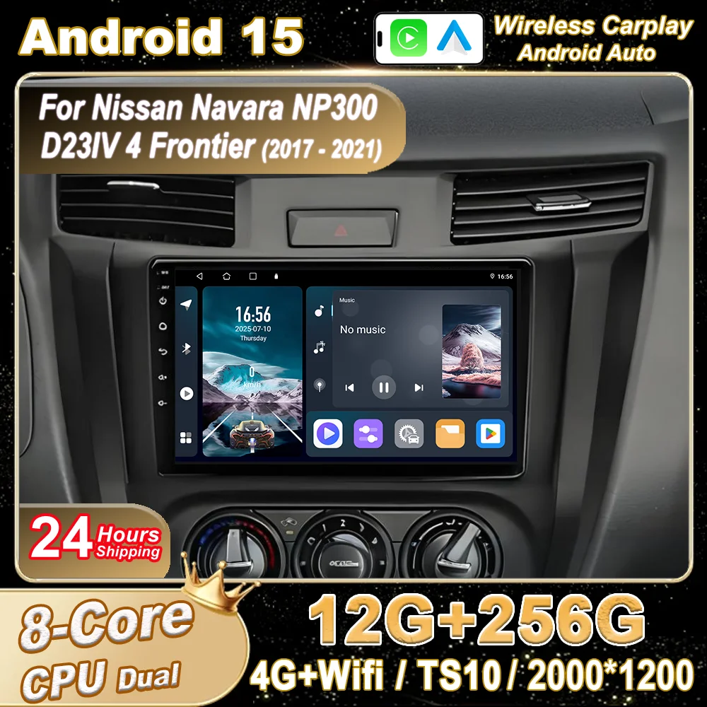 

Android 15 For Nissan Navara NP300 D23 IV 4 Frontier 2017 - 2021 Car Radio Stereo Carplay Multimedia Video Player Navigation GPS