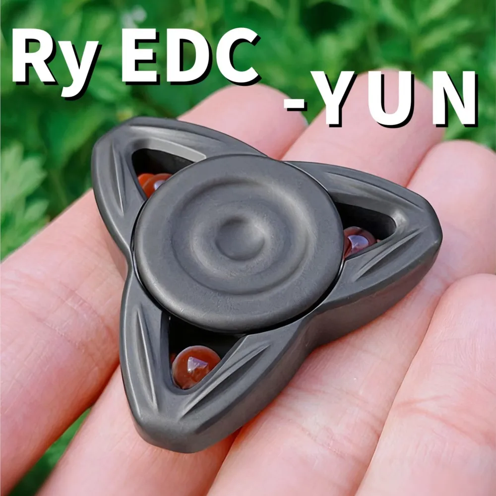 Ry EDC YUN Fidget Spinner Stainless Steel Zirconium Handling Feel Gyro Anxiety Relief Gadgets Fidget Toys Metal