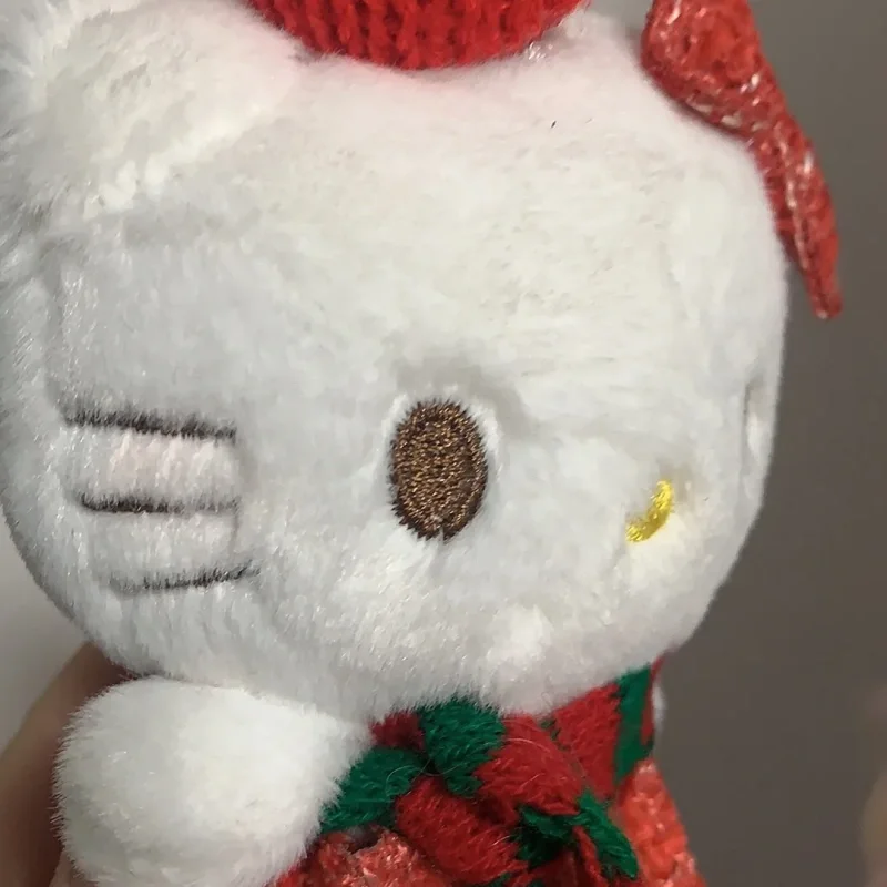 Kawaii Sanrio Hello Kitty Plush Toy Cute Christmas Series Anime Cartoon Backpack Pendant Girl Christmas Day Birthday Gift