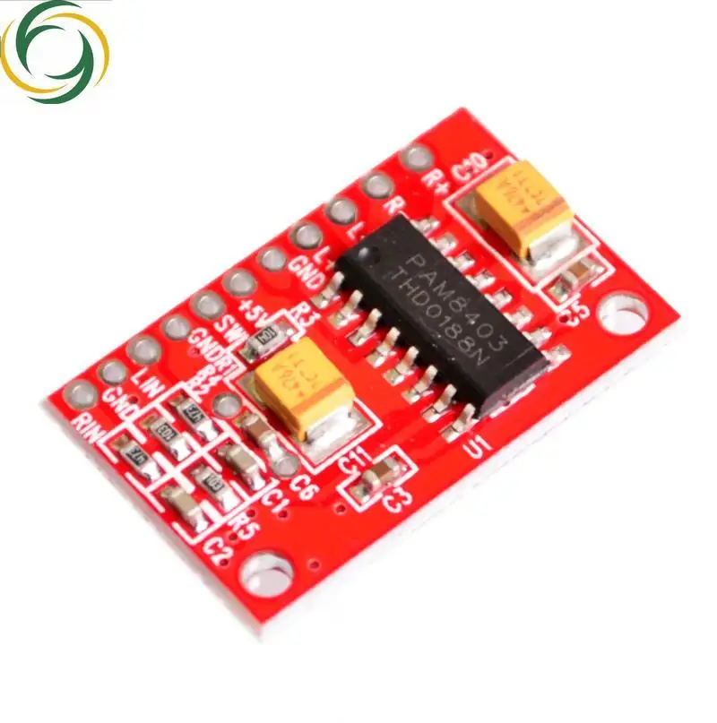 

New 2 Channels 3W PAM8403 Power Supply Class D Audio Amplifier Board 5V USB Power