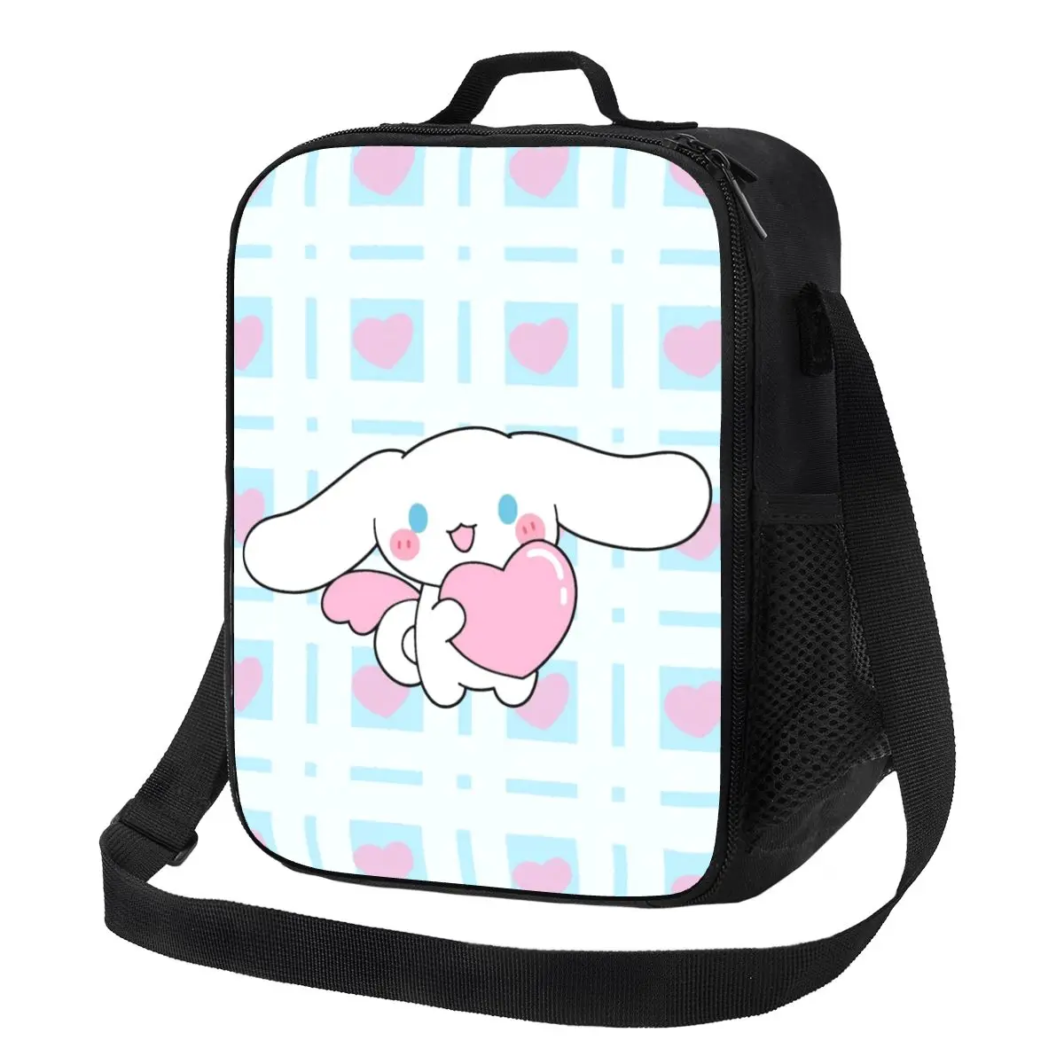 

Custom Cinnamoroll Love Insulated Lunch Bags for Women Portable Thermal Cooler Food Bento Box School